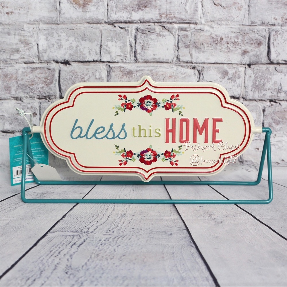 🌸 Pioneer Woman Bless This Home Tabletop Spinner